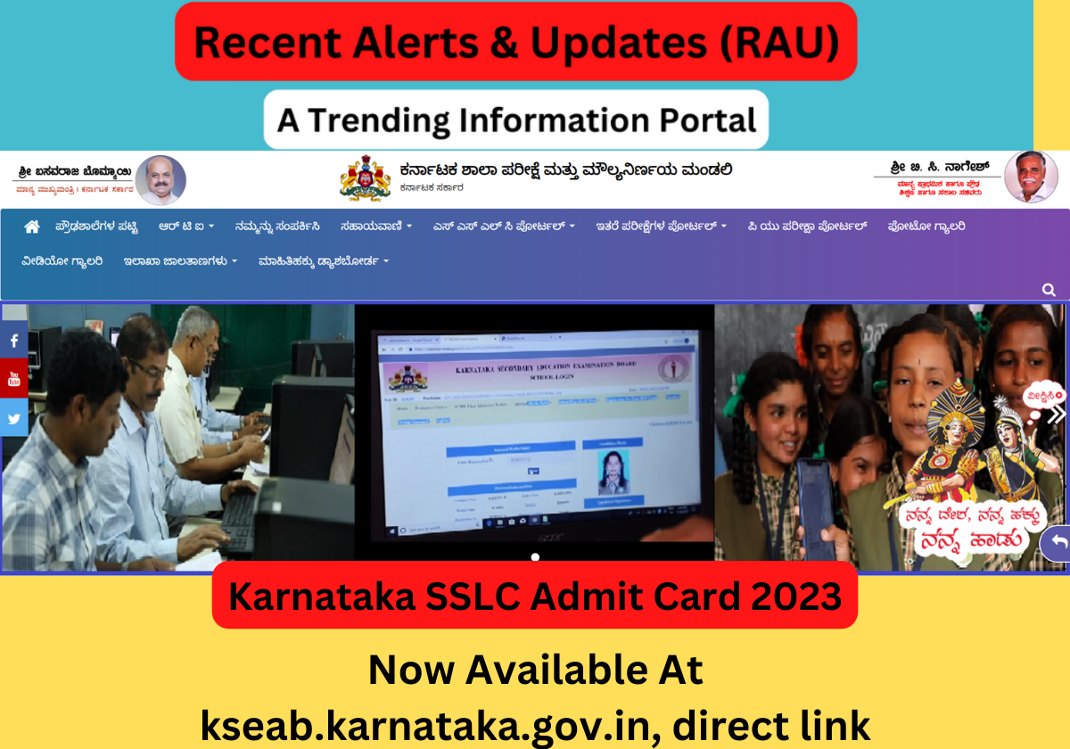 Karnataka SSLC Hall Ticket 2023 Now Available At kseab.karnataka.gov.in, direct link