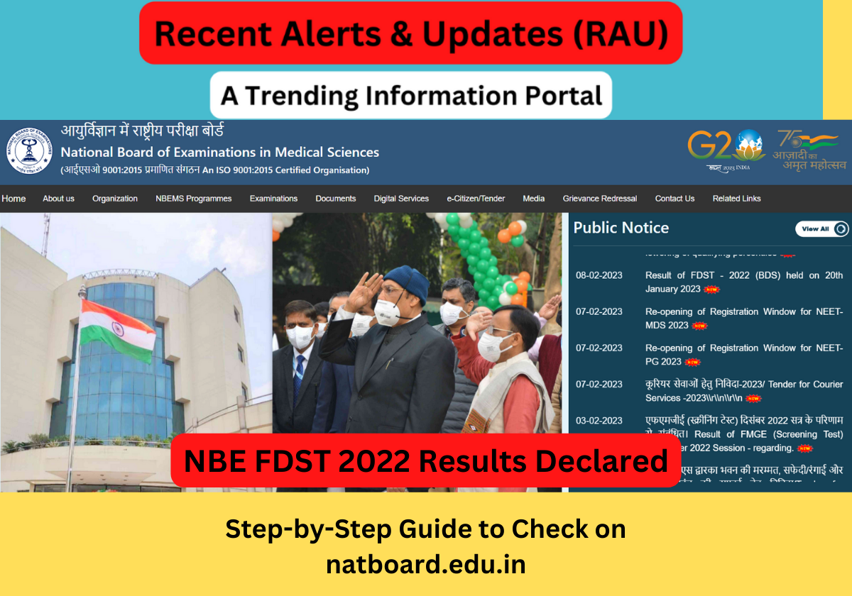 NBE FDST 2022 Results Declared: Step-by-Step Guide to Check on natboard.edu.in