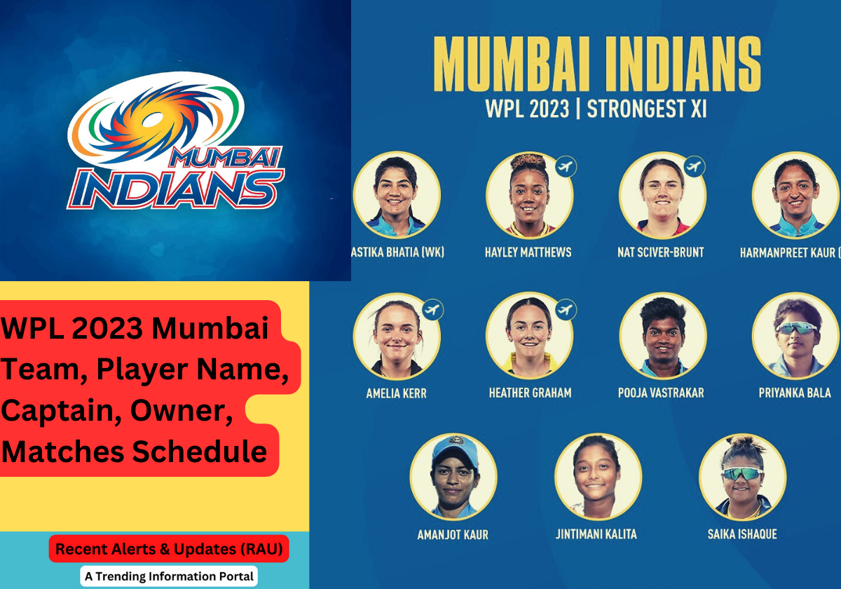 WPL 2023 Mumbai Team, Player Name, Captain, Owner, Matches Schedule