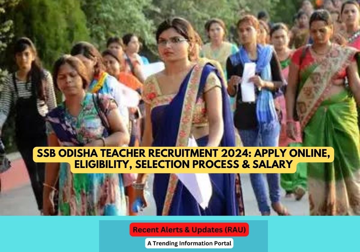 SSB Odisha Teacher Recruitment